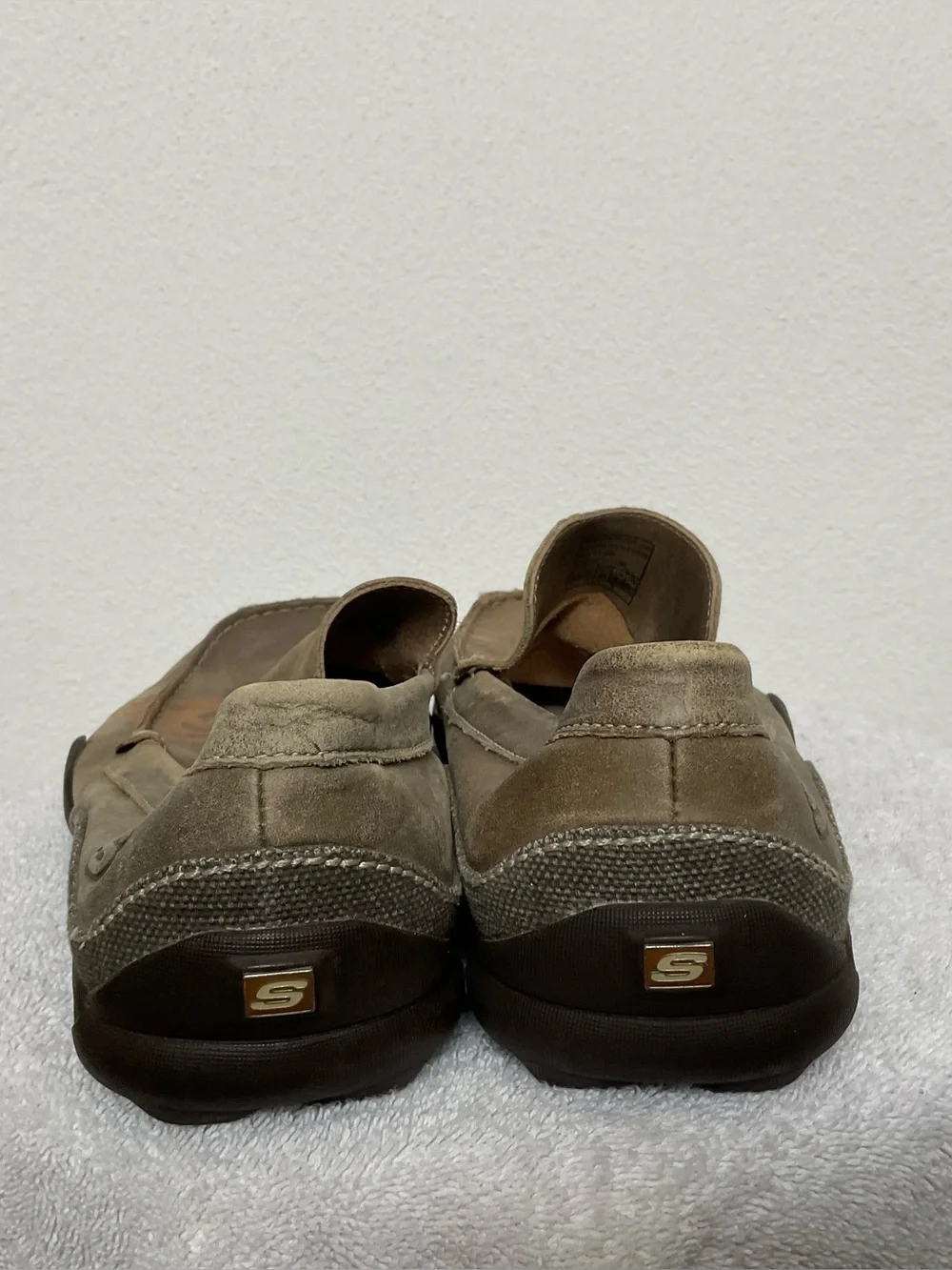 Skechers Light Brown Leather Slip On Driving Loafer Size 10.5 Men's Casual